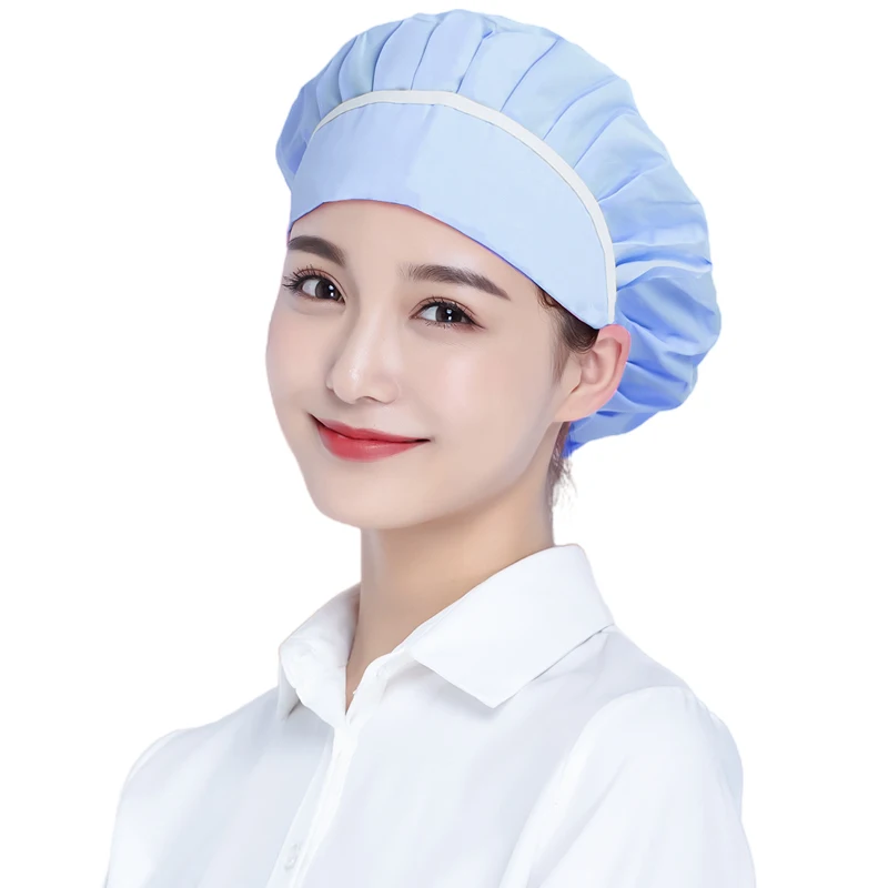 

Wide-Brimmed Full Cloth Factory Workshop Cap Hotel Restaurant Canteen Kitchen Work Chef Cap Dust-proof Anti-Grease Fumes Hat