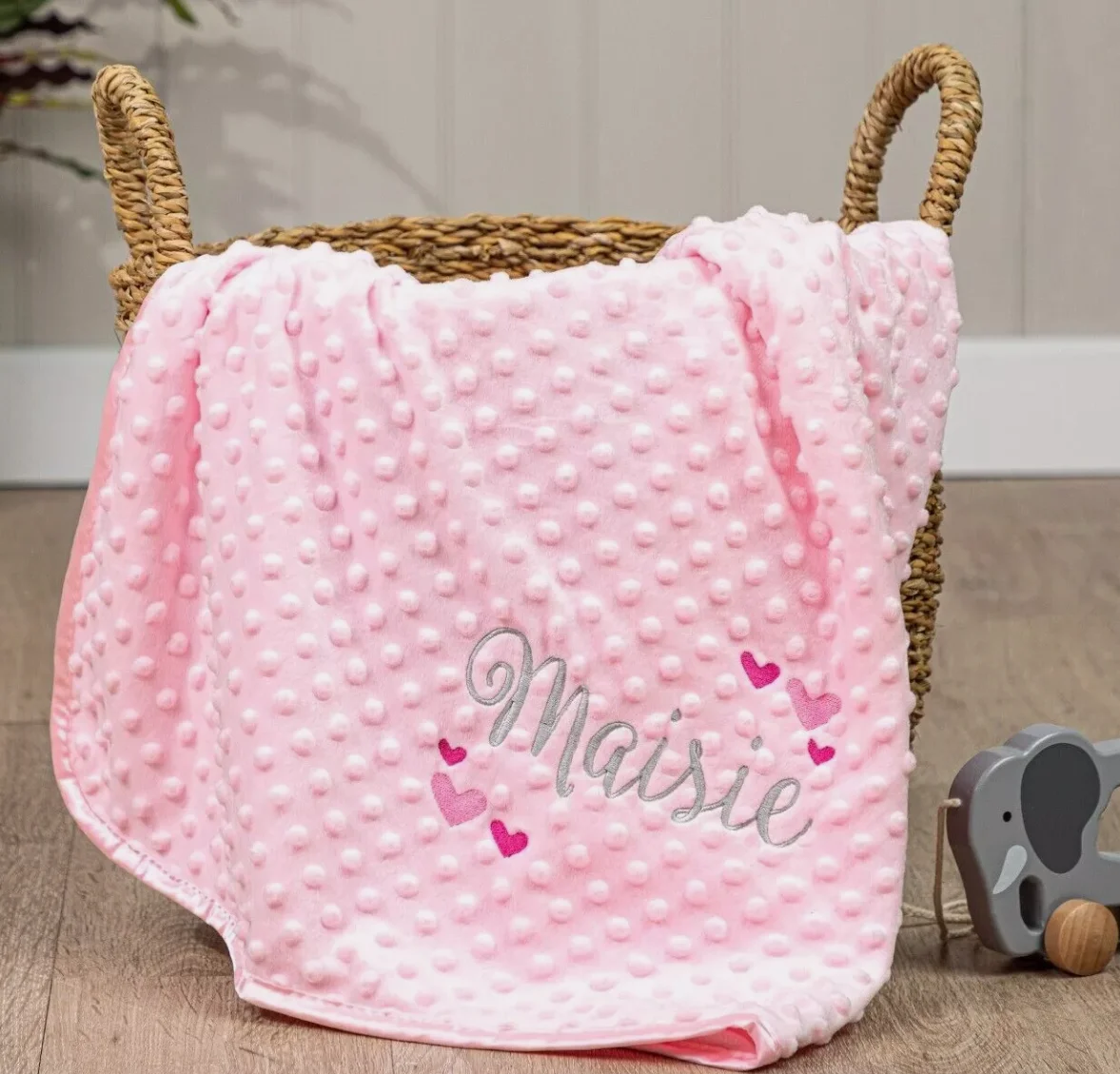 Personalized Swaddle Blanket Baby Throw Blanket Newborn With Name Cute Toddler Soft Plush girl boys Gifts