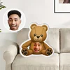 Customized photo teddy bear plush pillow DIY fun face cushion, perfect gift for friends and family, perfect for and Christmas 1