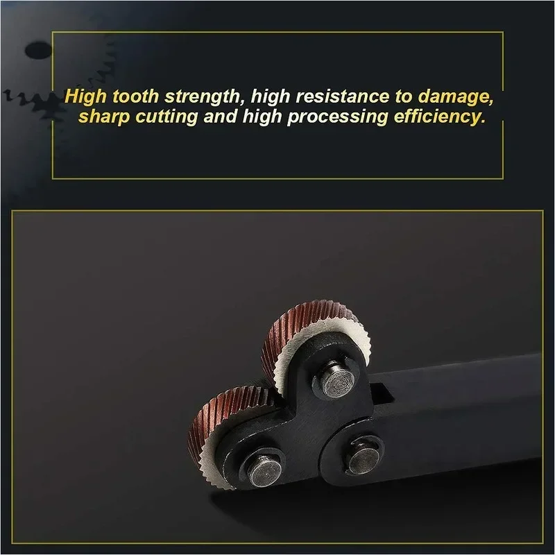 7PCS Knurling Tool 0.5/1/2mm Diagonal Dual Wheel Linear Knurl Set Steel Lathe Cutter Wheel Knurling Tool Holder Hob Set Nice New