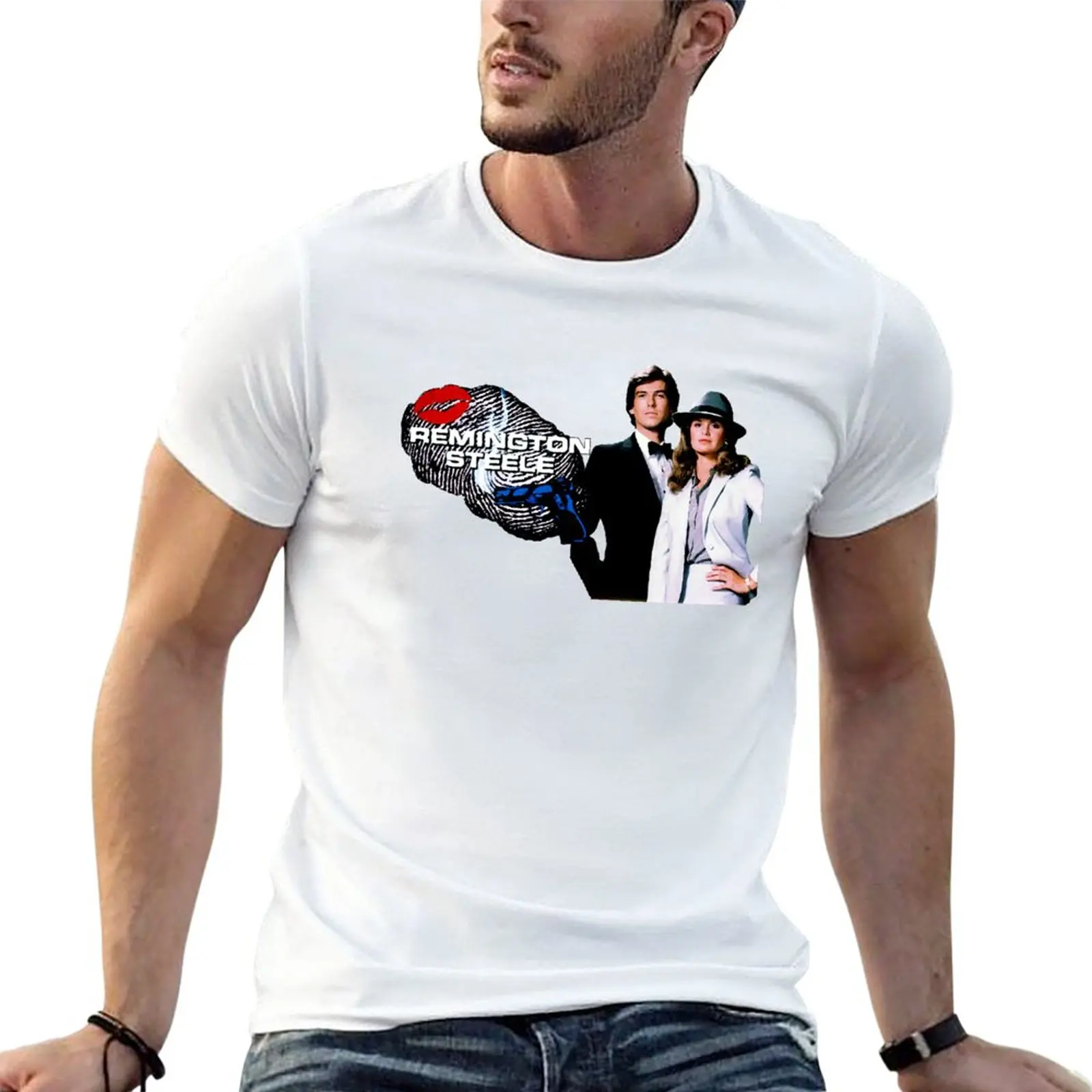 New Remington Steele Retro Throwback 80S Tribute T-Shirt T-Shirt Ad Asciugatura Rapida Magliette Personalizzate Magliette Aderenti Per Uomo