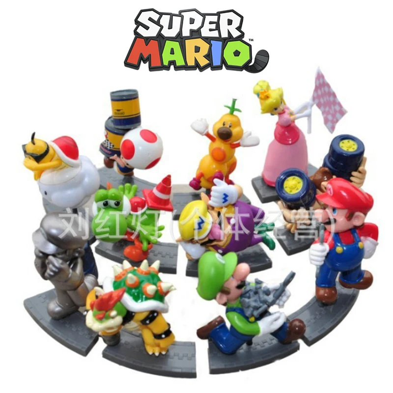 

11pcs/set Super Mario Bros Anime Game Figure Model Cartoon Dolls Desktop Decoration Peripheral Doll Kids X-mas Birthday Gifts