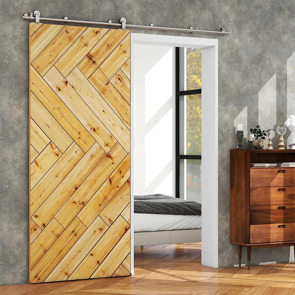 Stainless Steel Sliding Barn Door Hardware Kit