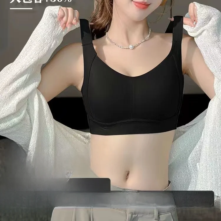 Adjustable Full Cup Bra Thin Design for Big Breasts Small Appearances Wirel No Trace Large Size Brand Underwear for Women