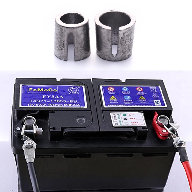 2pcs Car Auto Battery Terminal Converters Positive Negative Post