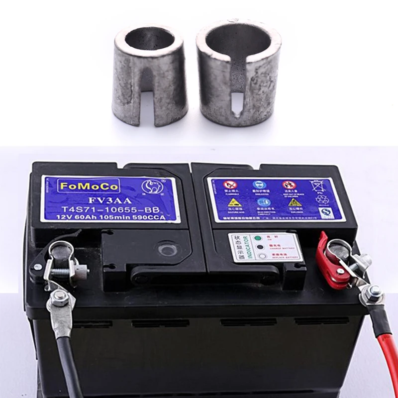 2pcs Car Auto Battery Terminal Converters Positive Negative Post