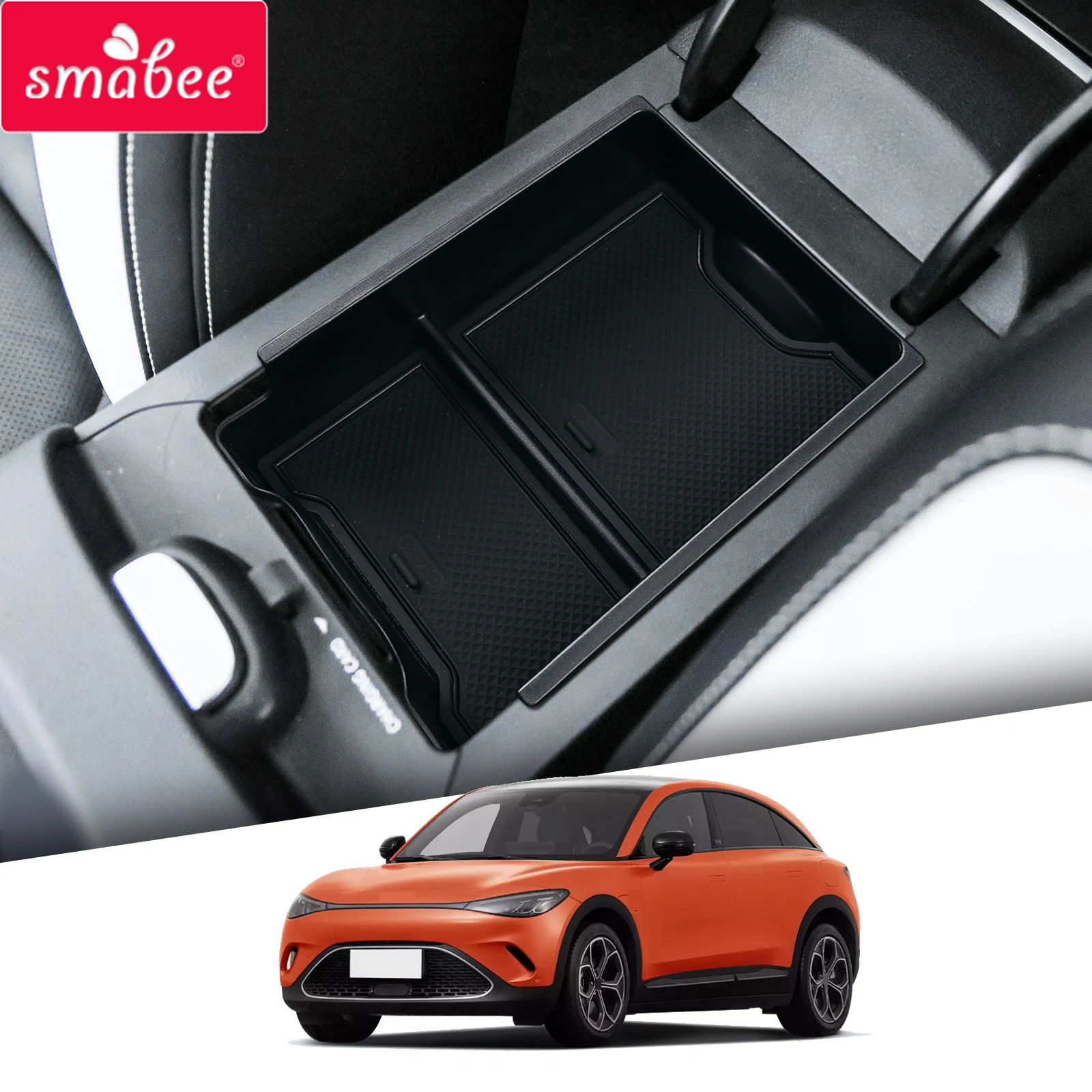 Smabee Car Center Console Armrest Storage Box for Smart #1 #3 Stowing Tidying Organizer Interior Accessories Regular/flocking