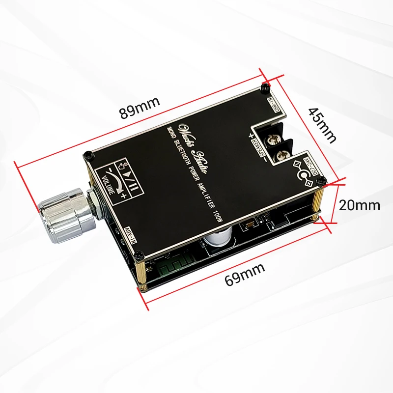 thumbnail image 2 of ZK-1001U 100W Mono Bluetooth Audio Power Amplifier Module Bass 2 of 9