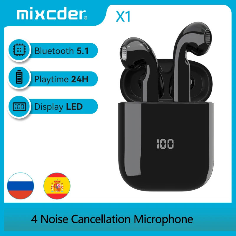 Mixcder X1 Tws Bluetooth Wireless Earphones With 4 Microphone Bt5.1
