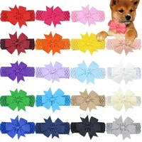 30pcs Pet Dog Bow Ties with Elastic Band Mix Colors Pet Grooming Accessories Cat Dog Bow Ties for Small Middle Large 1
