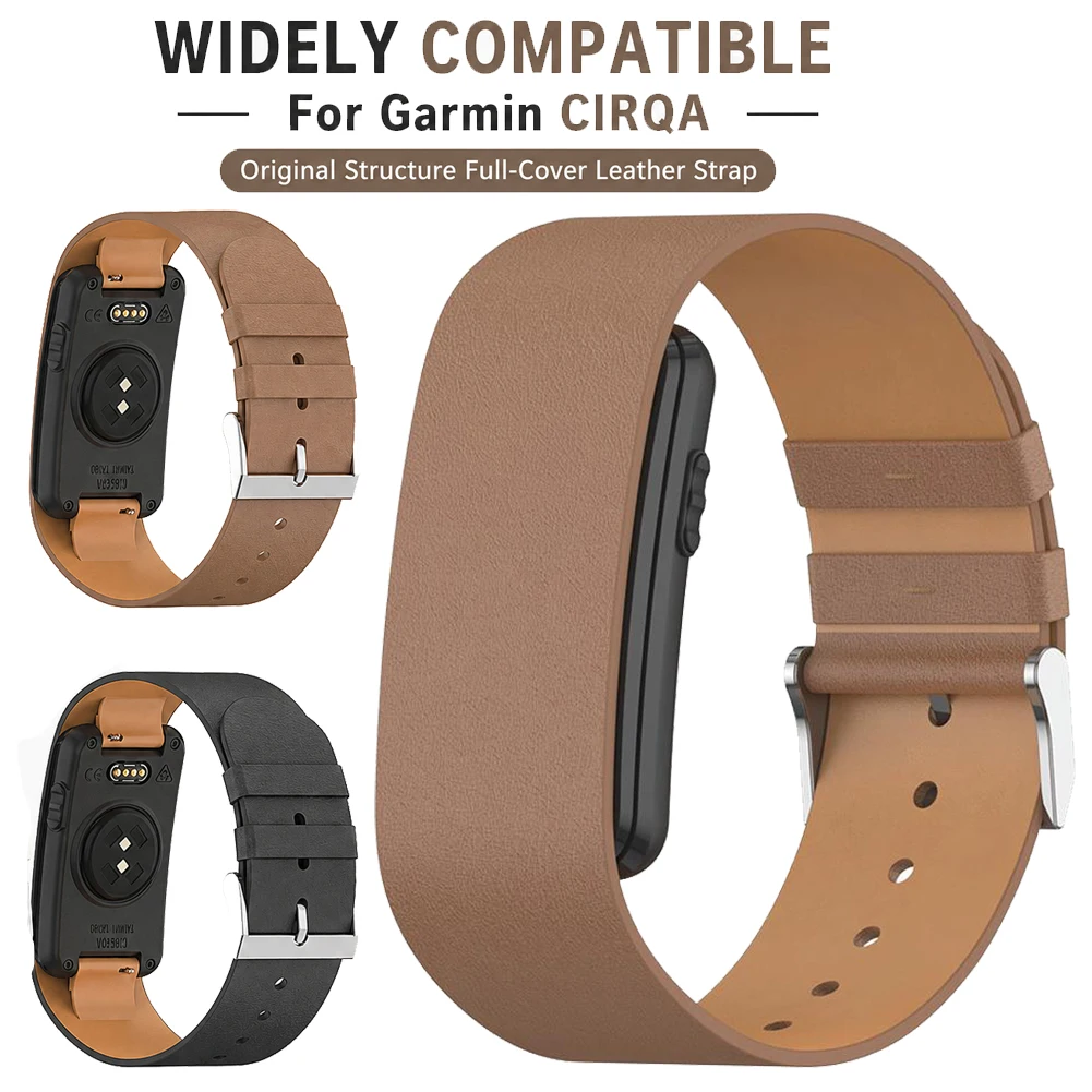 Premium Leather Wristband for Smart Bands - Soft, Comfortable, Adjustable Replacement Strap