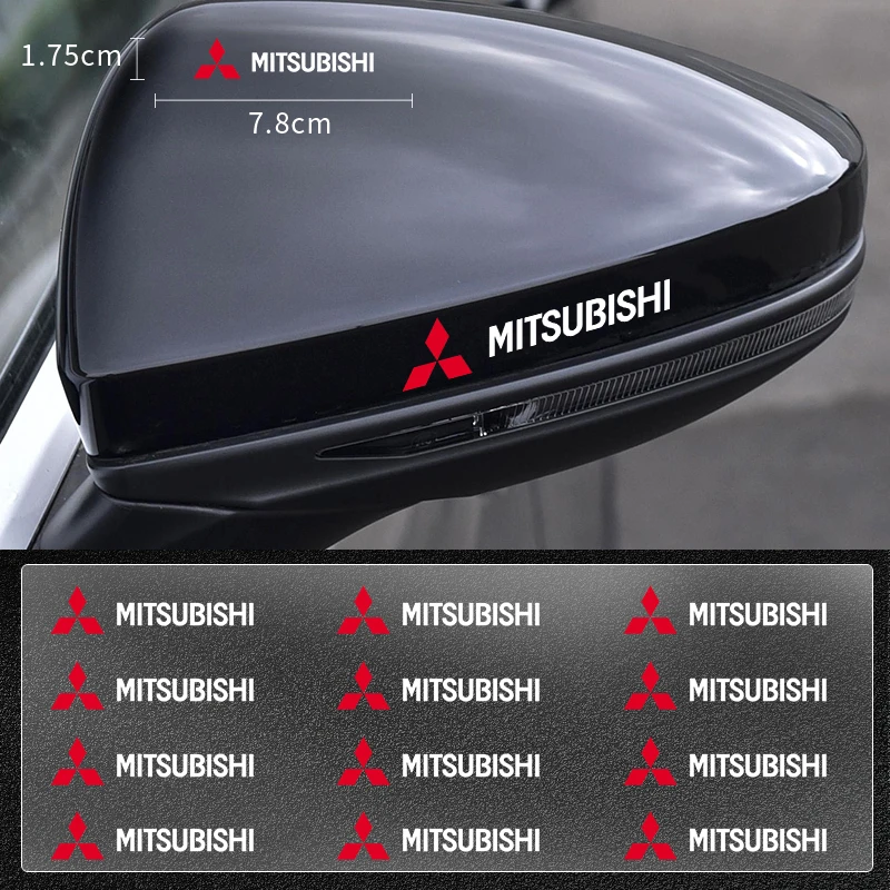 New Car Rear View Mirror Sticker Accessories For Mitsubishi Asx Lancer Pajero Outlander 3 Xl l200 EX10 X Colt | Автомобили и
