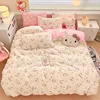 Sanrio Hello Kitty Cotton Printing Bedding Set Duvet Cover Bed Sheet Pillowcase King Queen Full Twin Bedclothes Home Textile 6