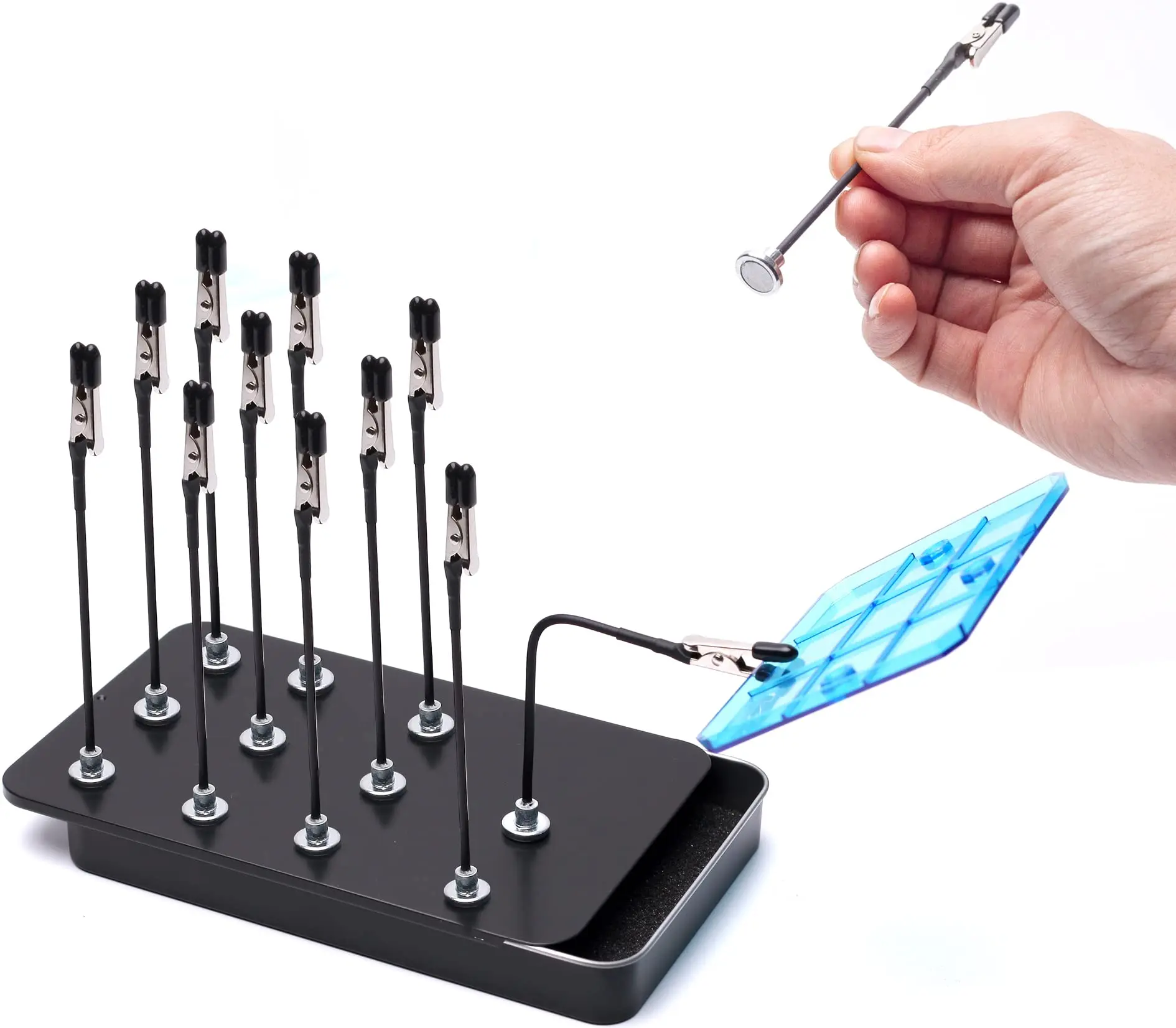Model Painting Alligator Clip Sticks 12-Piece Metal Wire Clips for Hobby Models DIY Spray/Clamp Photos