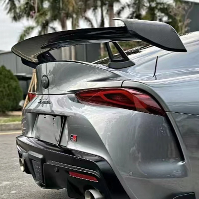 

For Toyota Supra A90 A91 MK5 GT style rear trunk lid spoiler carbon fiber body sports modification kit 2019, 2020, 2021, 2022