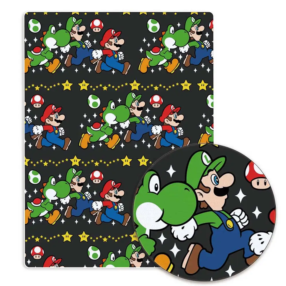 thumbnail image 1 of Tela de juego de Mario 140x50cm hecha a mano para costura, patchwork, acolchado, ropa de bebé, hogar, sábanas, tela estampada, costura, ropa para niños, 1 of 4