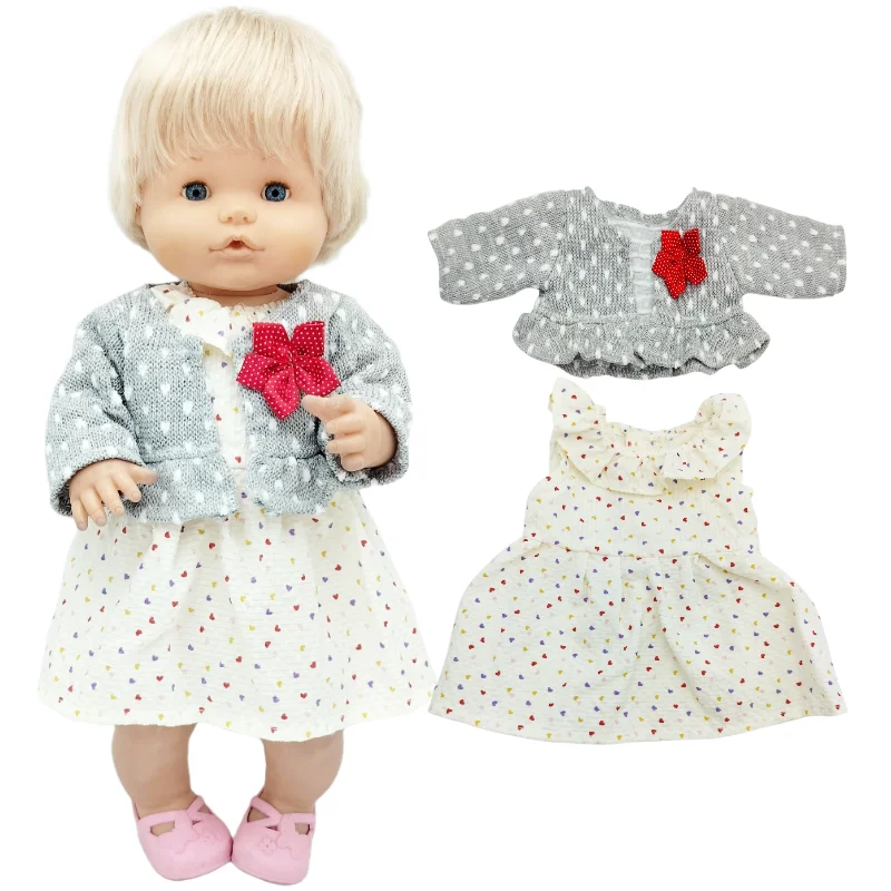 40cm Bebe Doll Clothes for 16-inch Nenuco Winter Plush Suit Ropa Y Su Hermanita Doll Rompers Accessories