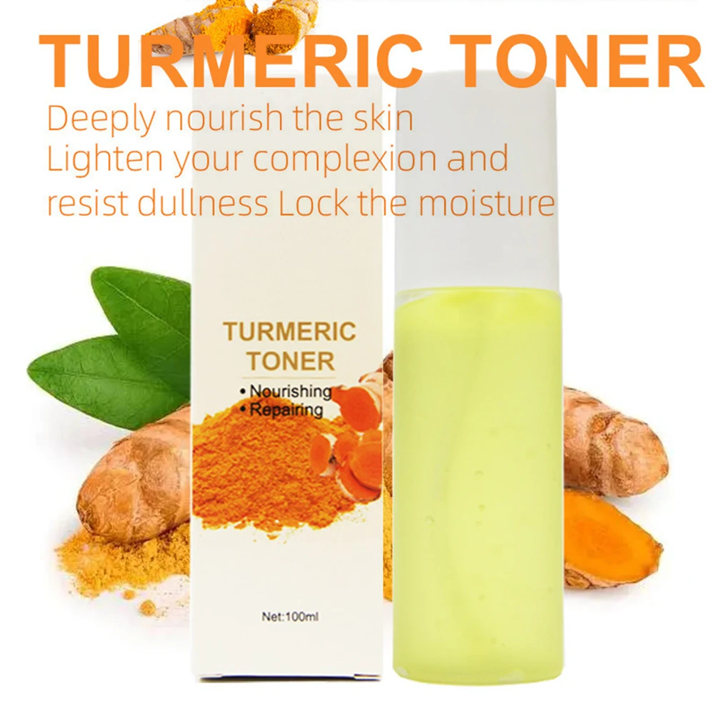 

100ml Private Label Turmeric Toner Custom Bulk Ginger Essence Repairing Skins Nourishing Skin Care Face Base Foundation Makeup