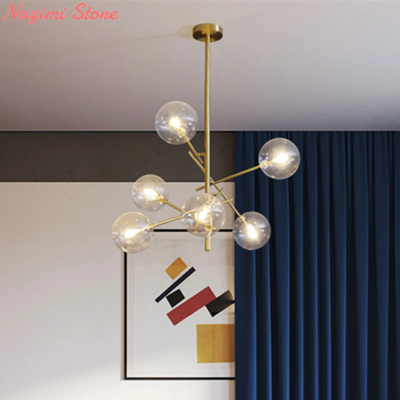 

Europe Bubbles Pendant Light chandelier Modern Creative Concise Style Glass Study Livingroom Restaurant Cafe Decoration Lamp
