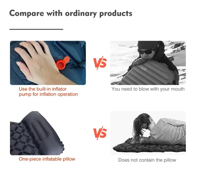 야외 모험의 안락함: 야외 슬리핑 패드, 캠핑 팽창식 매트리스