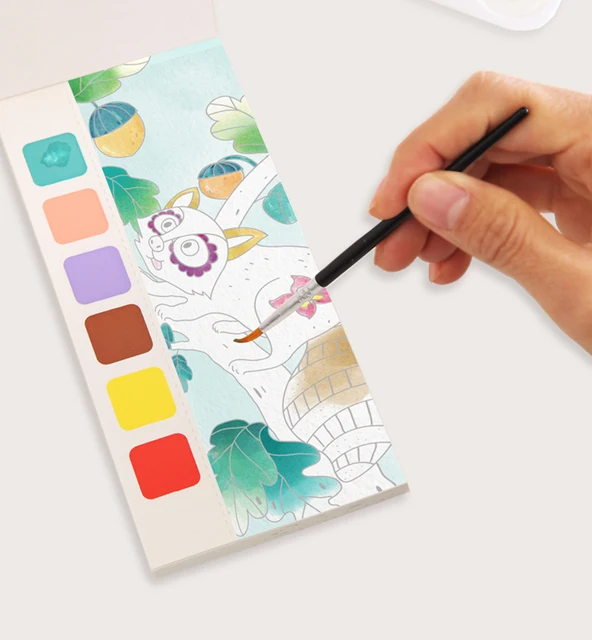 Watercolor Painting Book Water Colors Paint Kids Pocket Water Color  Sketchbook Improve Children Creativity and Concentration - AliExpress