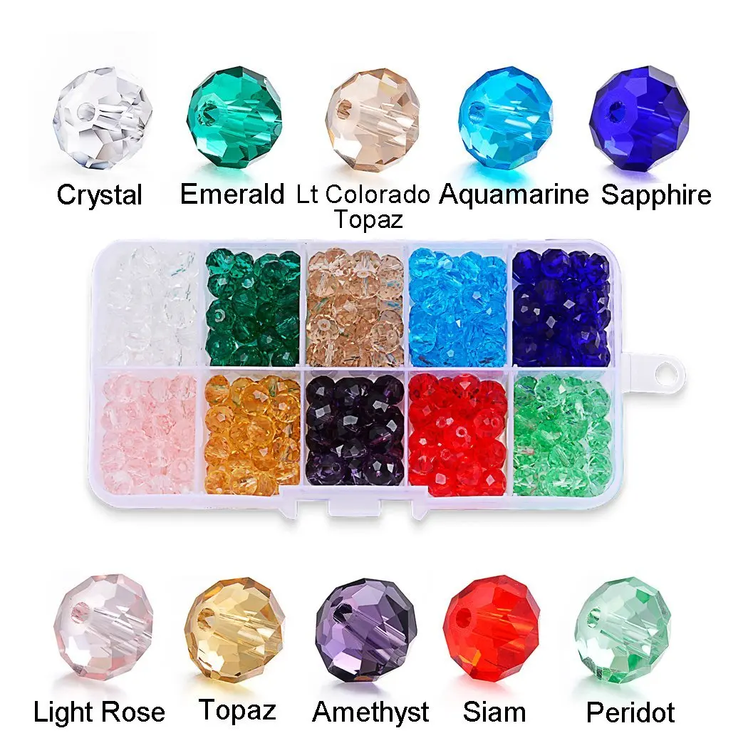 1000 Teile/schachtel 4mm Kristall Rondelle Facettierte Glas Runde Lose Spacer Perlen DIY Machen Charms Armbänder Ohrringe Schmuck Zubehör – Detail 6