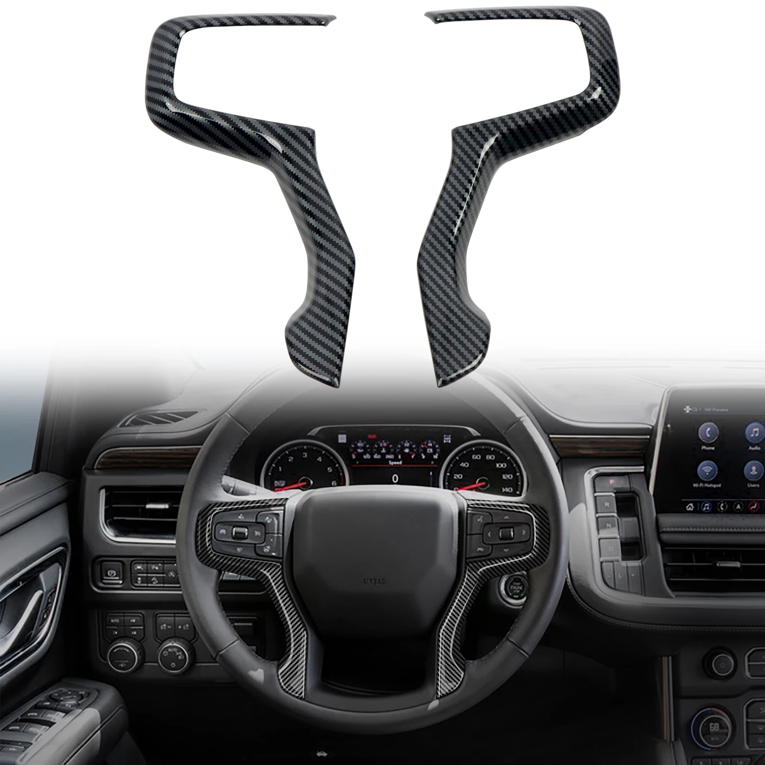 

2 шт., декоративные наклейки на руль автомобиля из АБС-пластика для Chevrolet 2021-2023