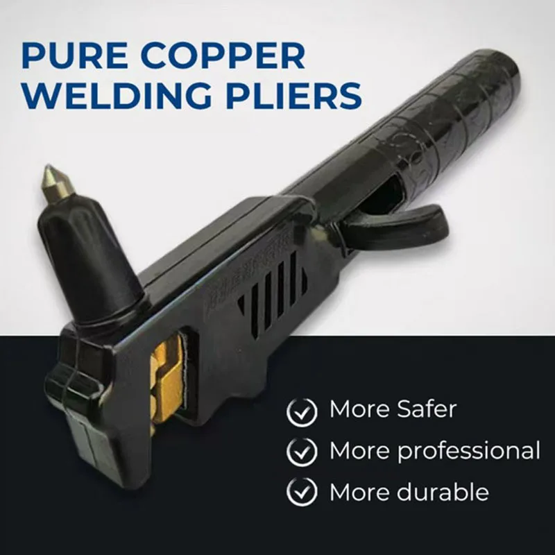 500A Electrode Holders with Chipping Hammer Spring High-Power Welding Tools Crooked mouth welding pliers