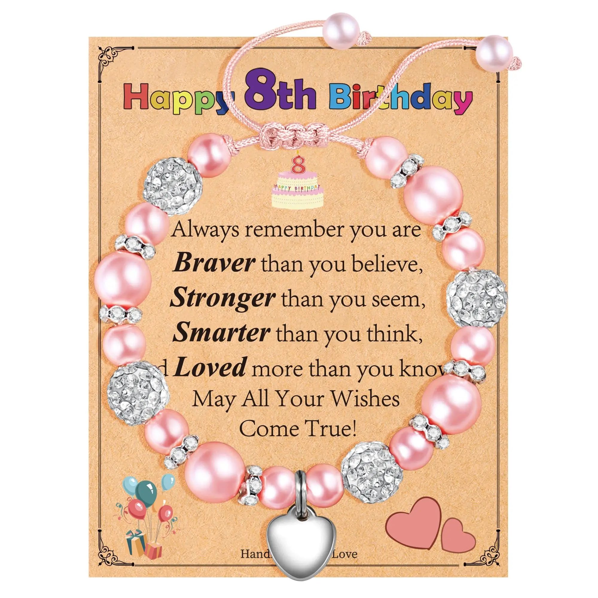 

Birthday Gifts for Girls Heart Charm Bracelets Birthday Gifts for 8th9th 10th11th12th13th14th15th16th17th18th19th 20th21th Girls