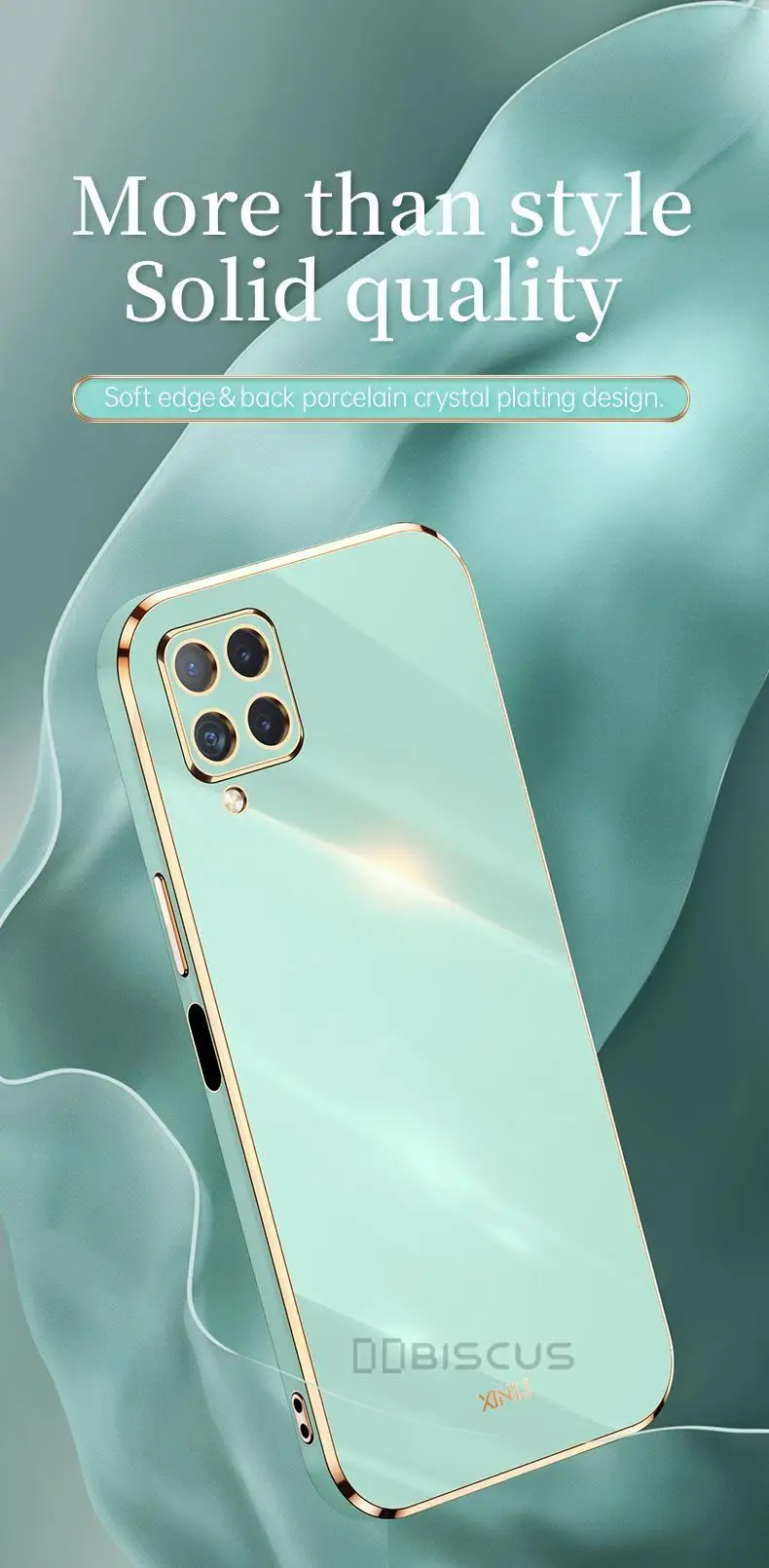 Custodia per Samsung Galaxy A12 A13 M12 M32 A32 A22S A22 A52 A72 A51 A71 A82 Placcatura di lusso Morbida Silicone Gel Funda Carcasa_voghion.com