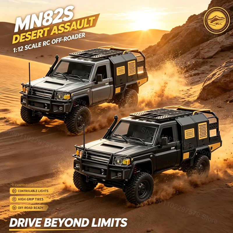 1/12 스케일 RC 오프로드 트럭 MN82S 2.4G 4륜구동 RC 클라이밍 차량..