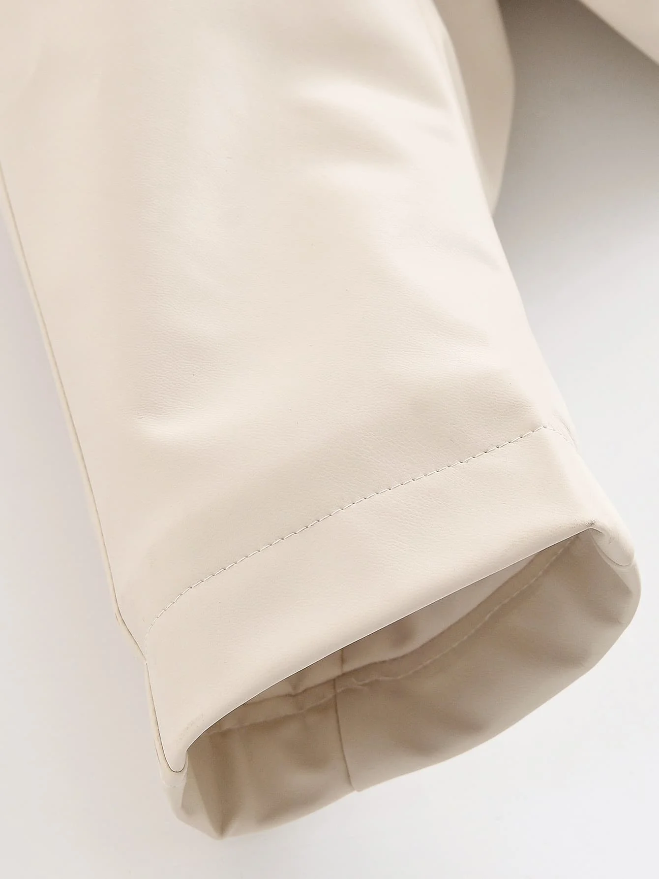 Women Faux Leather Bomber Short Jacket With Zipper Spring Autumn Long Sleeve Pocket Loose Coats Female Casual Streetwear Tops