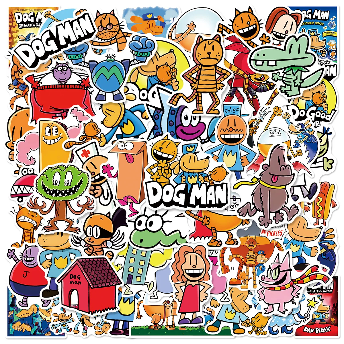 50PCS 개 인간 스티커 귀여운 재미있는 낙서 데칼 어린이 장난감 선물 DIY 물컵 노트북 휴대폰 케이스 스크랩북