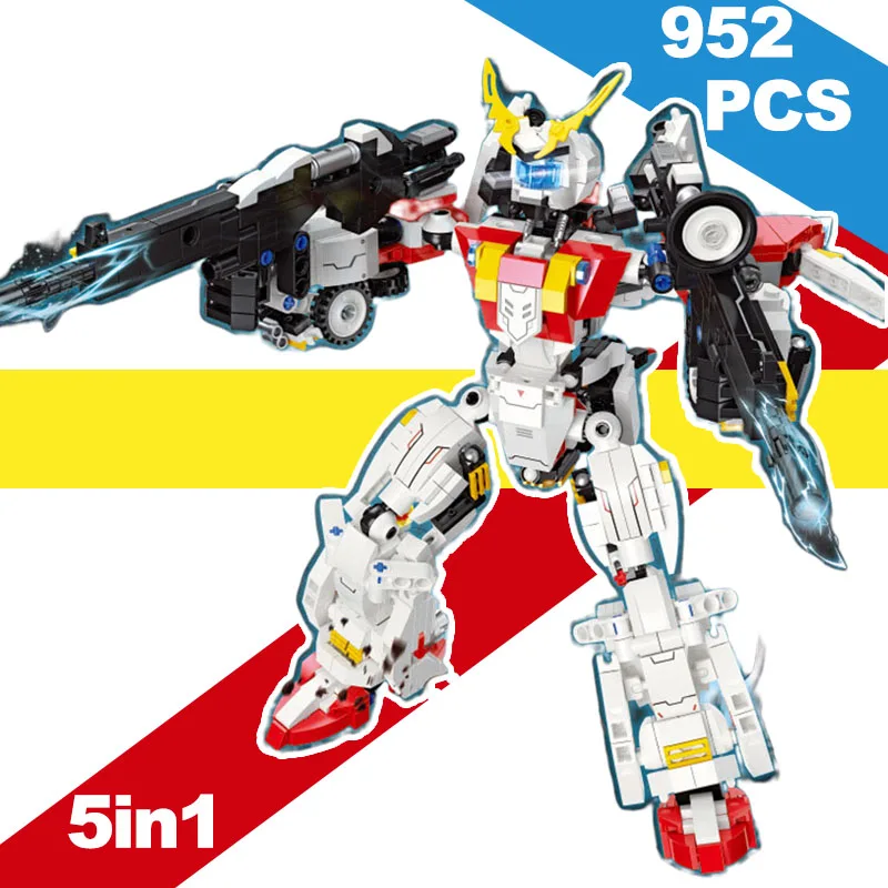 

952PCS Super Armor Robot Mechanical Warrior Building Blocks Knight Of War Military Mecha Figures Weapon Bricks Toy For Kids Gift