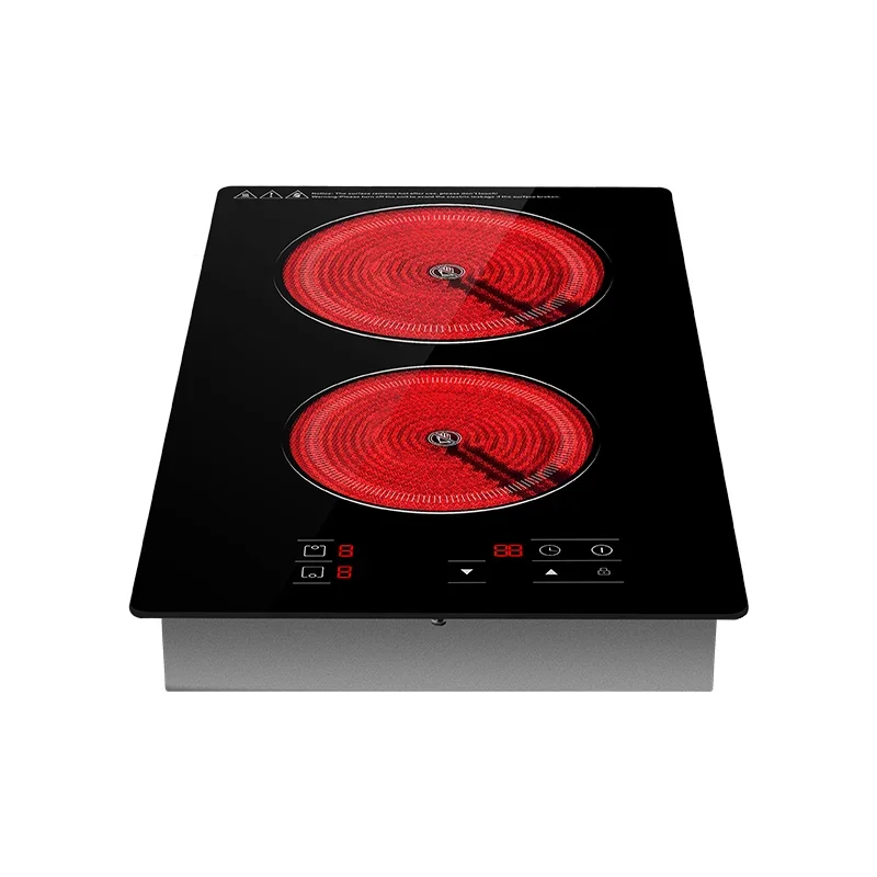 Built-in Infrared Electric Hob Household 2-Burner Ceramic Stove Induction Cooker 3