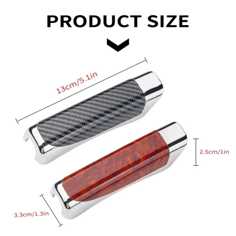 Car Hand Brake Cover Handbrake Grips Protection Cover Carbon Fiber Parking Brake Decoration Shell Interior Accessories