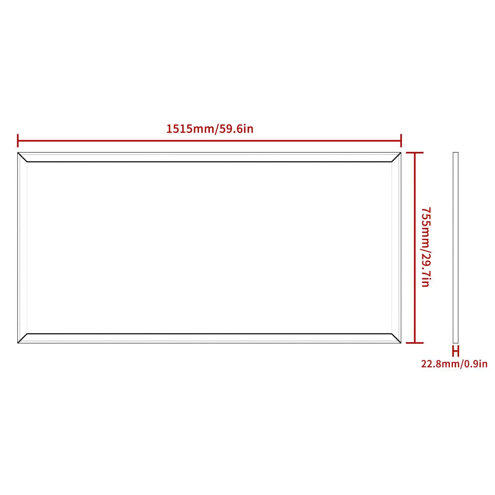 Modern Wall Mirror Large Bathroom Mirror Oversized Rectangle Design for Bedroom Living Room