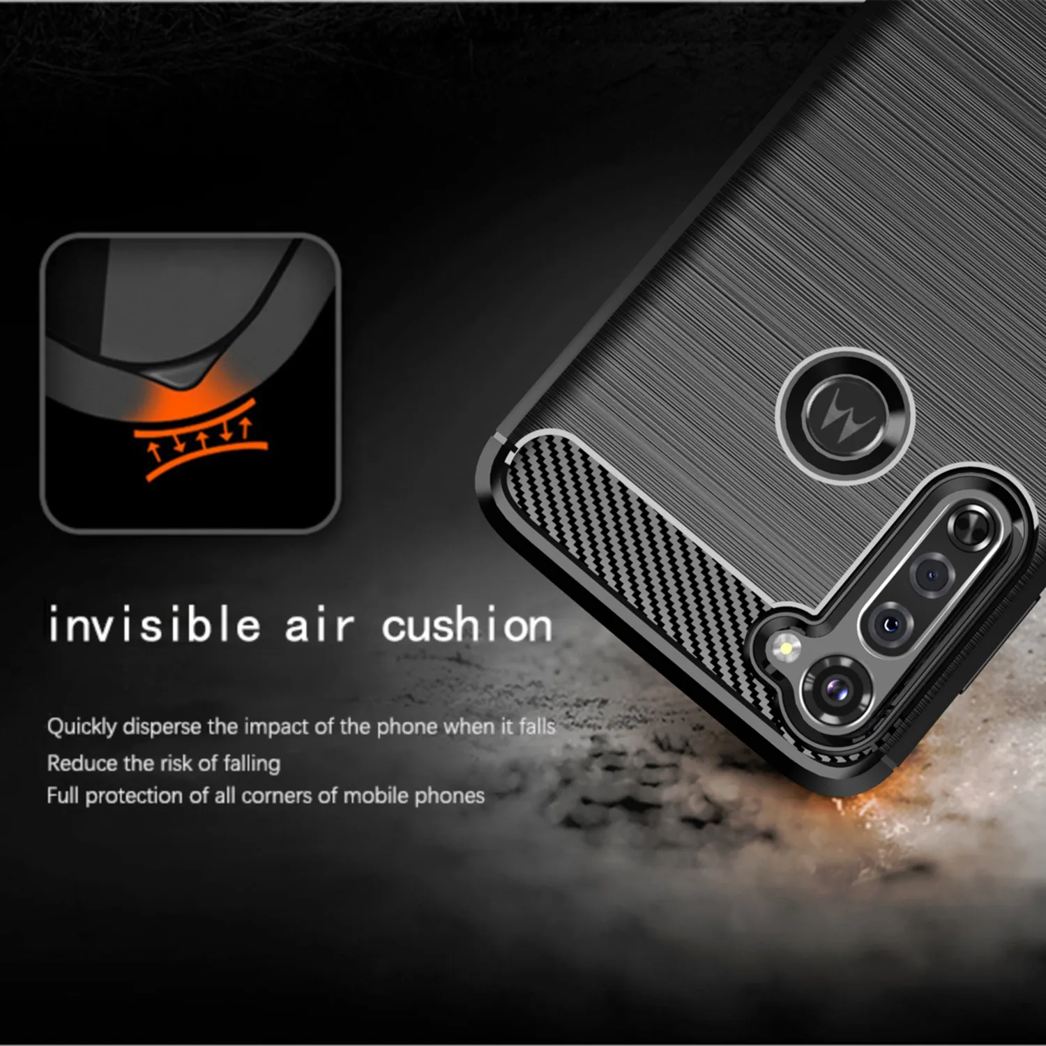Luxury Soft Silicone Shockproof Case with Brushed Texture
