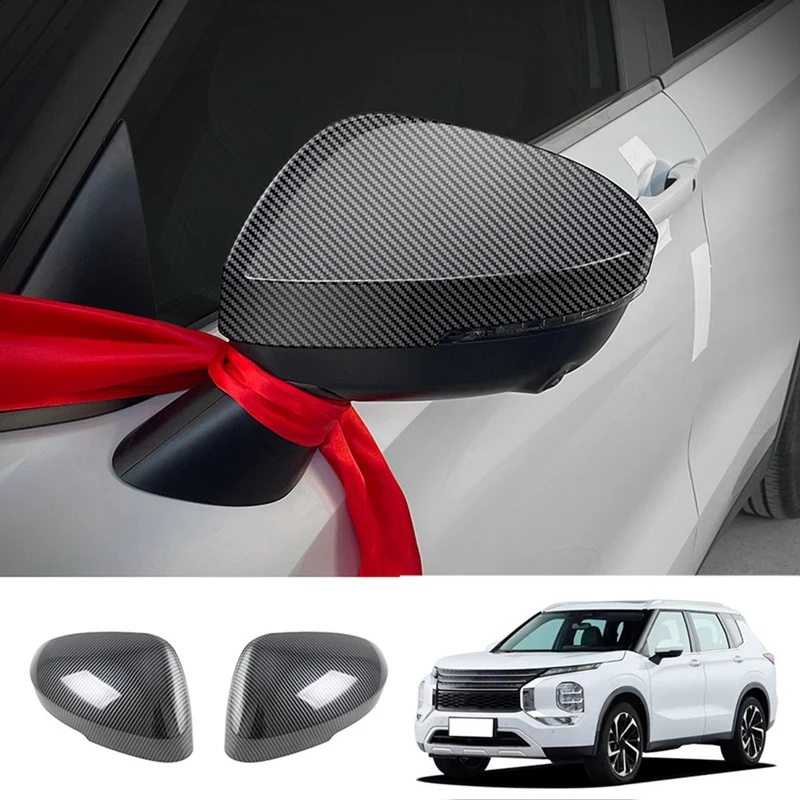 Door Mirror Overlay Styling Rearview Mirror Cover Trim Car Accessories For Mitsubishi Outlander --A73X