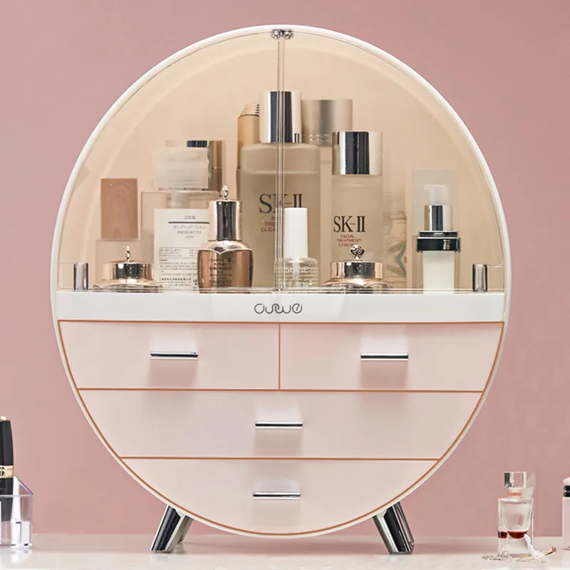 

Fashion Makeup Organizer Large Capacity Waterproof and Dustproof Cosmetic Storage Box Desktop Beauty Perfume Storage Drawer
