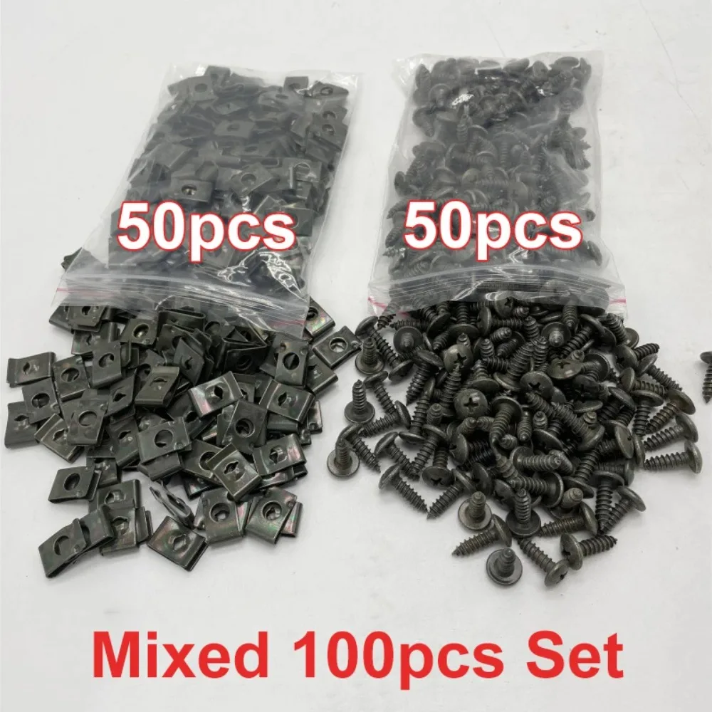 Zinc plated u shaped self tapping screws 100 pcs