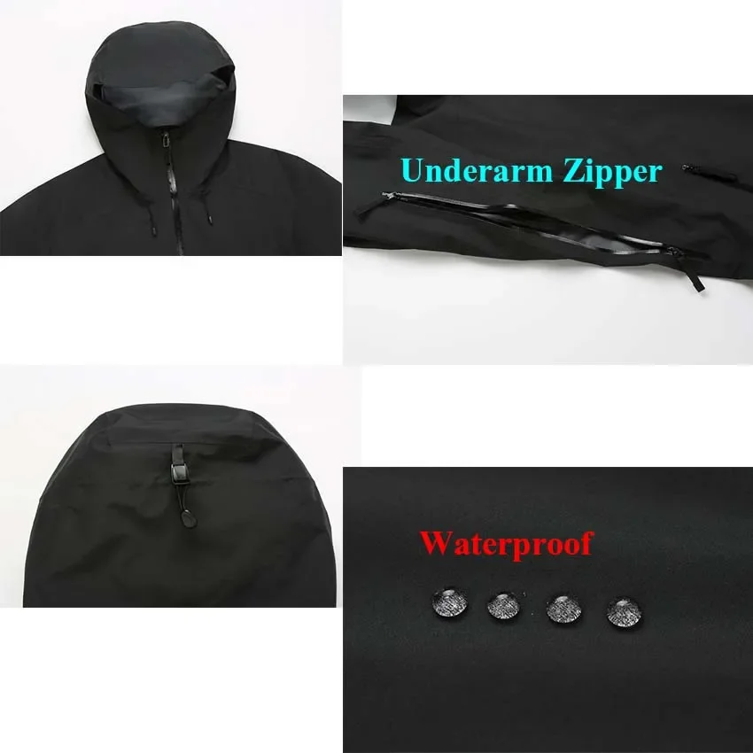 Waterproof Sunscreen Jacket Windbreaker Hiking Jackets Men Women Outdoor Underarm Zipper Camping Fishing Activity