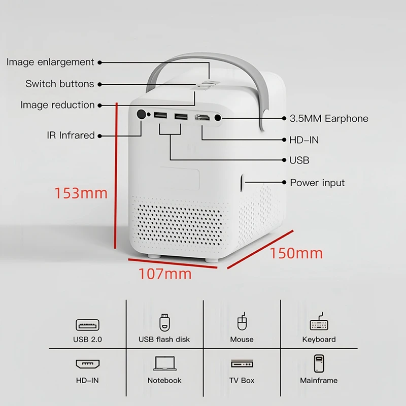 P10 스마트 4K 와이파이 휴대용 홈 시어터 비디오 LED 블루투스 미니 프로젝터, 안드로이드 10 프로젝터, 1080P