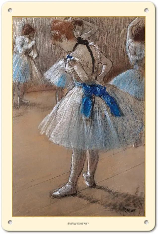 

Картина для танцевальной студийной фотосъемки с изображением уолгара дегаса из оригинального оловянного металла-8x12 дюймов