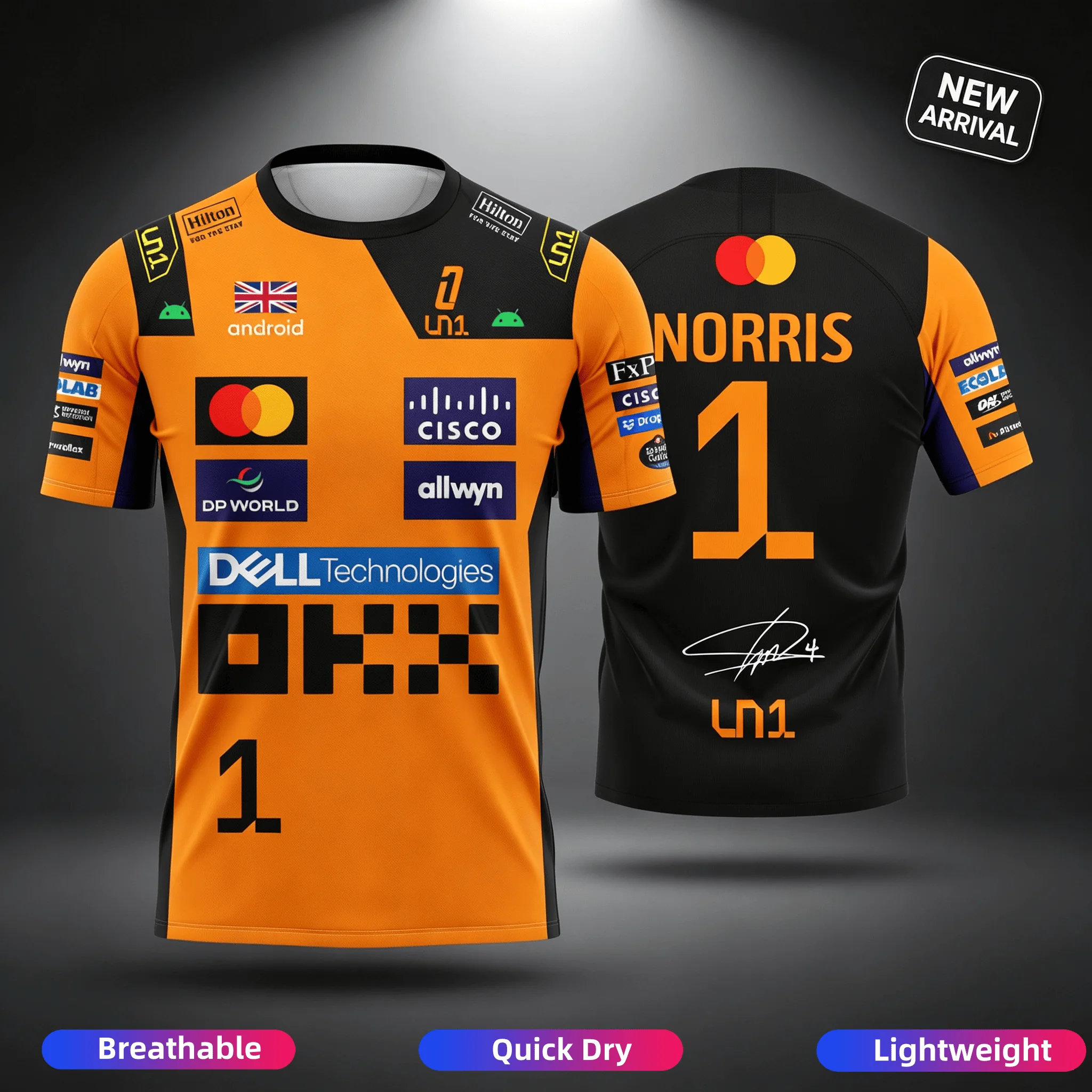 2026 New Jersey Rennfahrer-T-Shirt # 1 Lando Norris Fahrer # 81piastri Fan Freizeitkleidung Atmungsaktive Familien-Kinder-T-Shirts