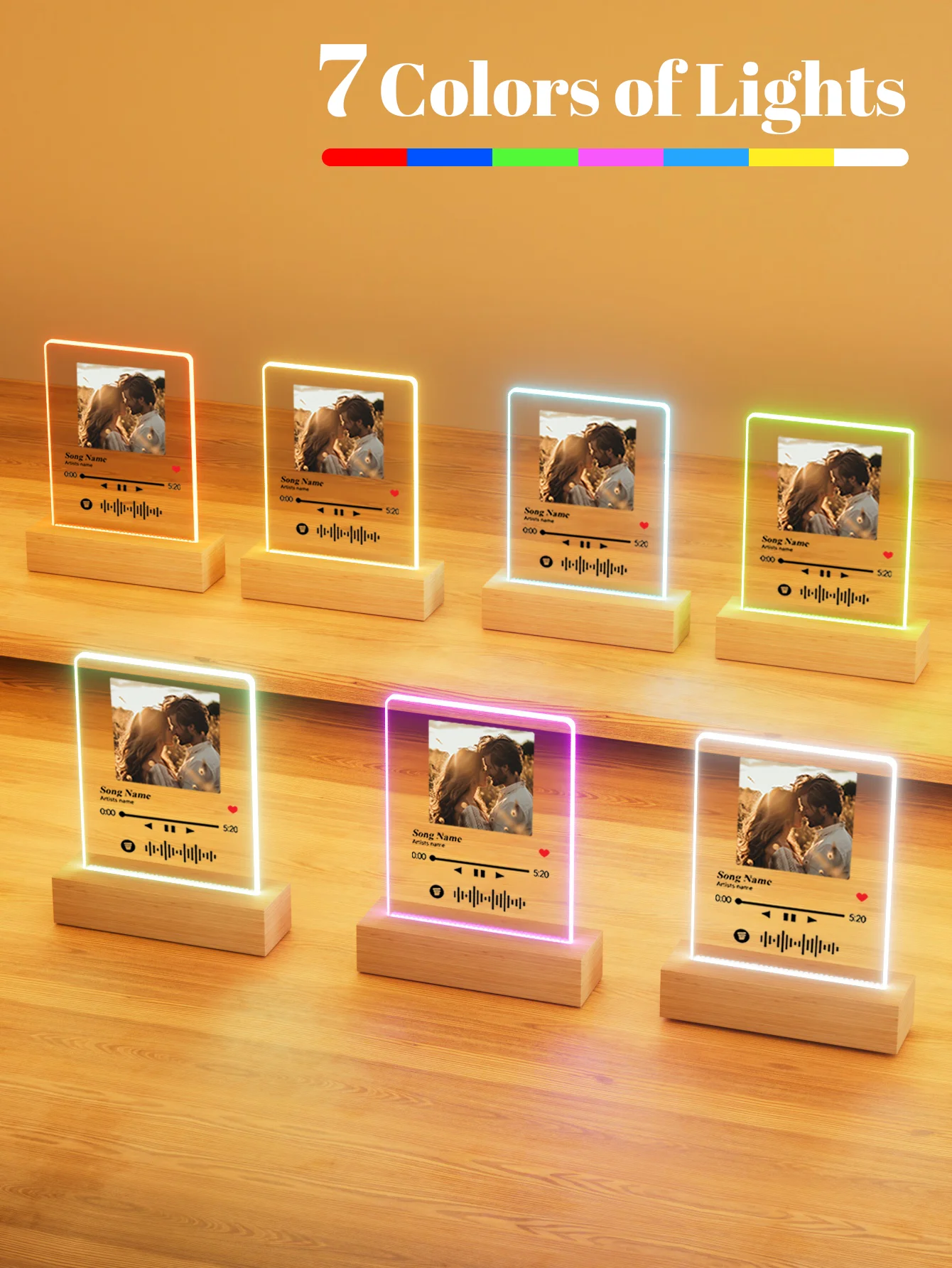 Custom Photo LED Night Lights - Personalized Gifts