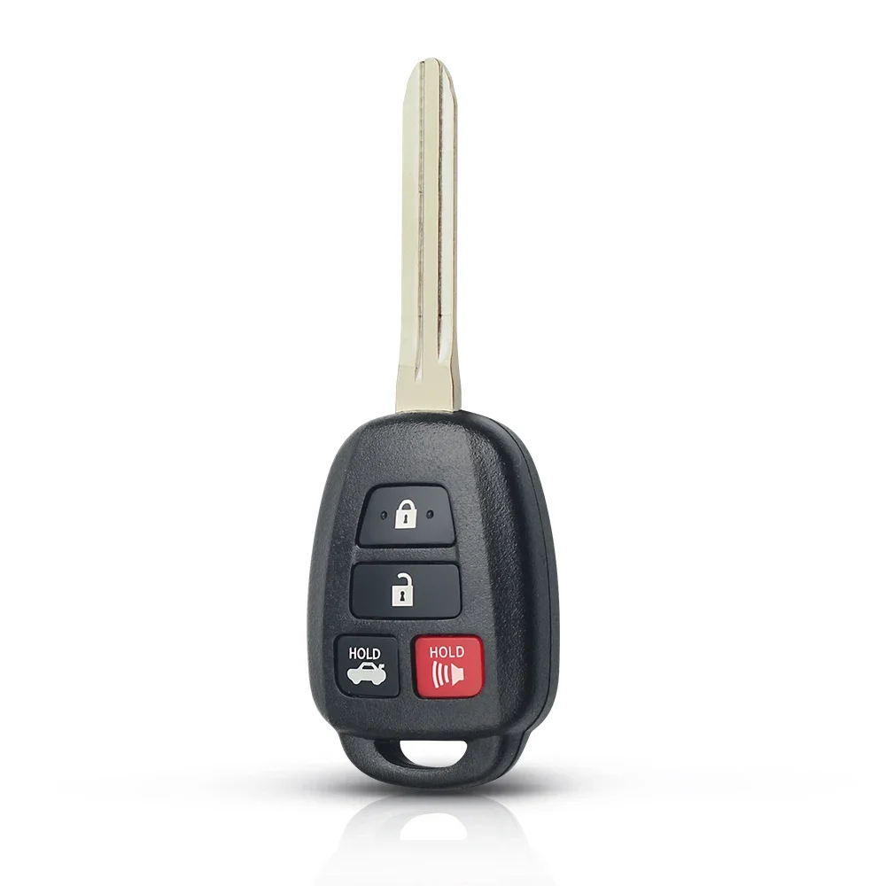 Upgraded Flip Key Shell Case For Toyota Land Cruiser & FJ Cruiser - Black, With TOY43 Blade