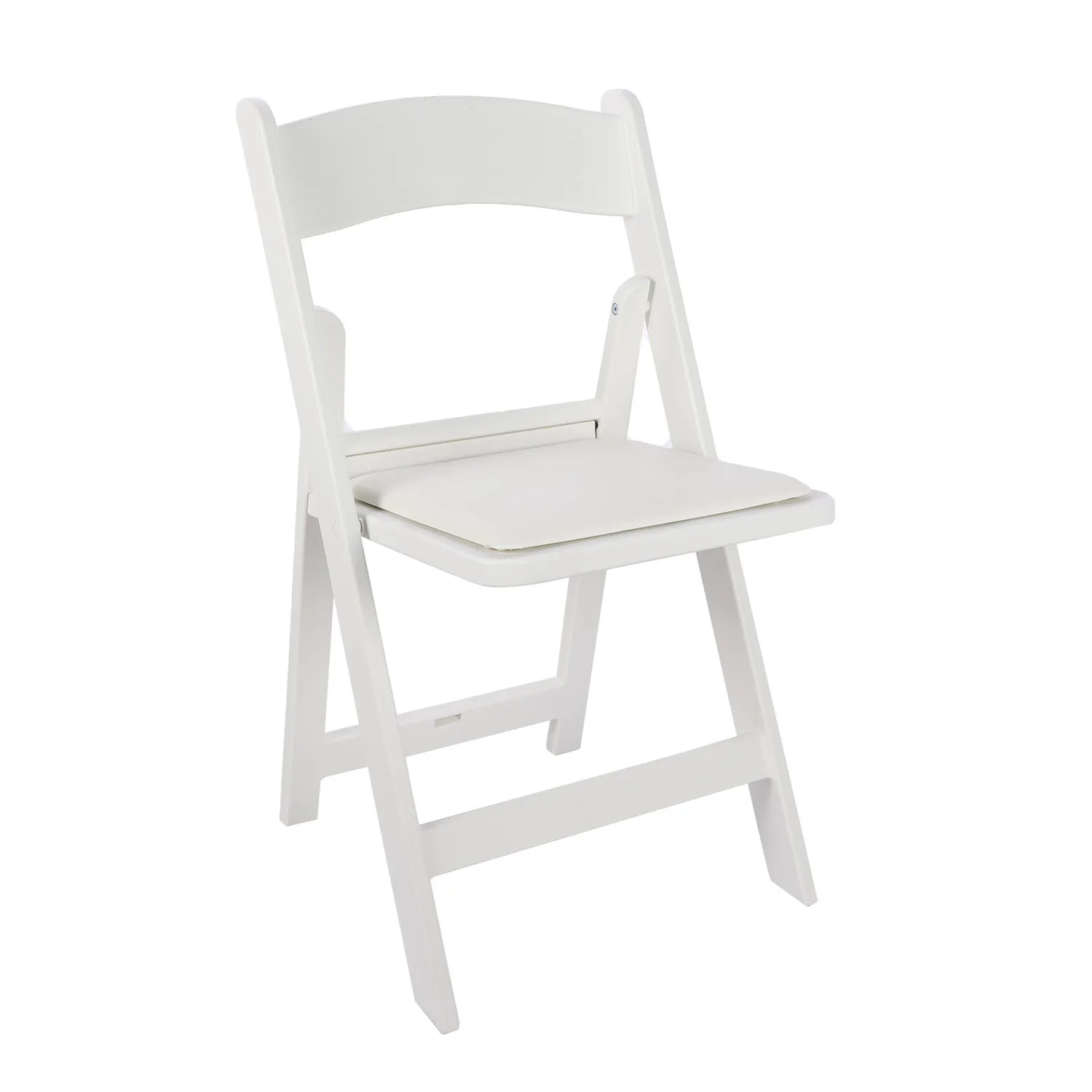 Furniture Plastic Banquet Folding Chairs Padded Resin Chair,White ( Set of 1)
