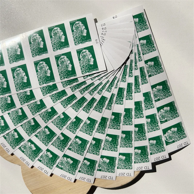 France stamps FR postage Carnet timbres Marianne l'engagée - Lettre Verte -  Couverture Patrimoine - AliExpress