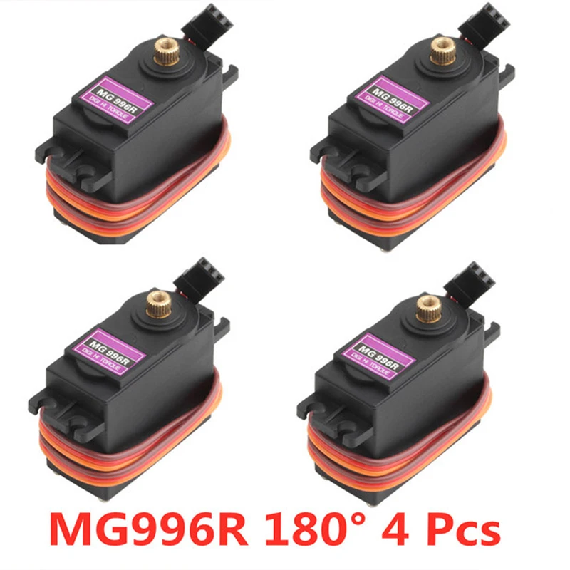 Металлические сервоприводы Digital MG995 MG996 MG996R, вес 13 кг, 15 кг, сервопривод с металлической шестерней для Futaba JR Car RC, вертолетов, лодок, игрушек «сделай сам», 4 шт.
